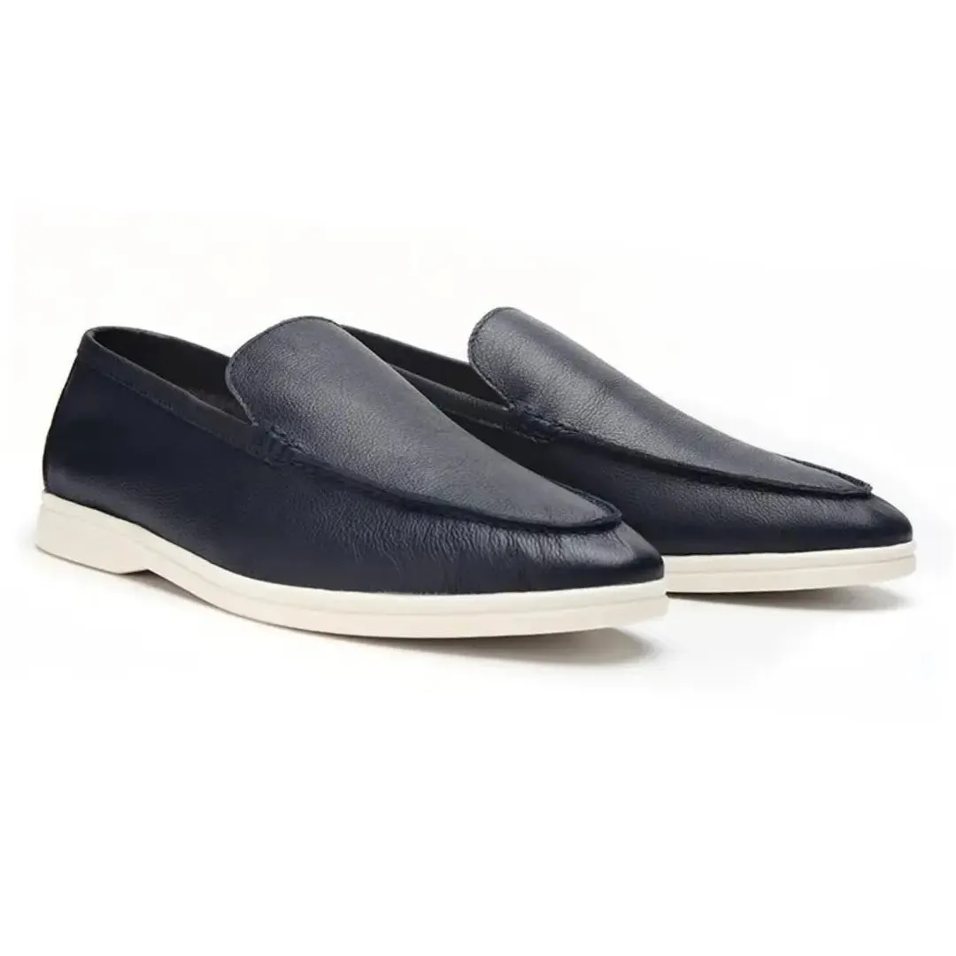 Cowhide Leather Loafers - Cross & Crown